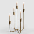 5-Candle Cast Iron Metal Candelabra Candlestick Holders