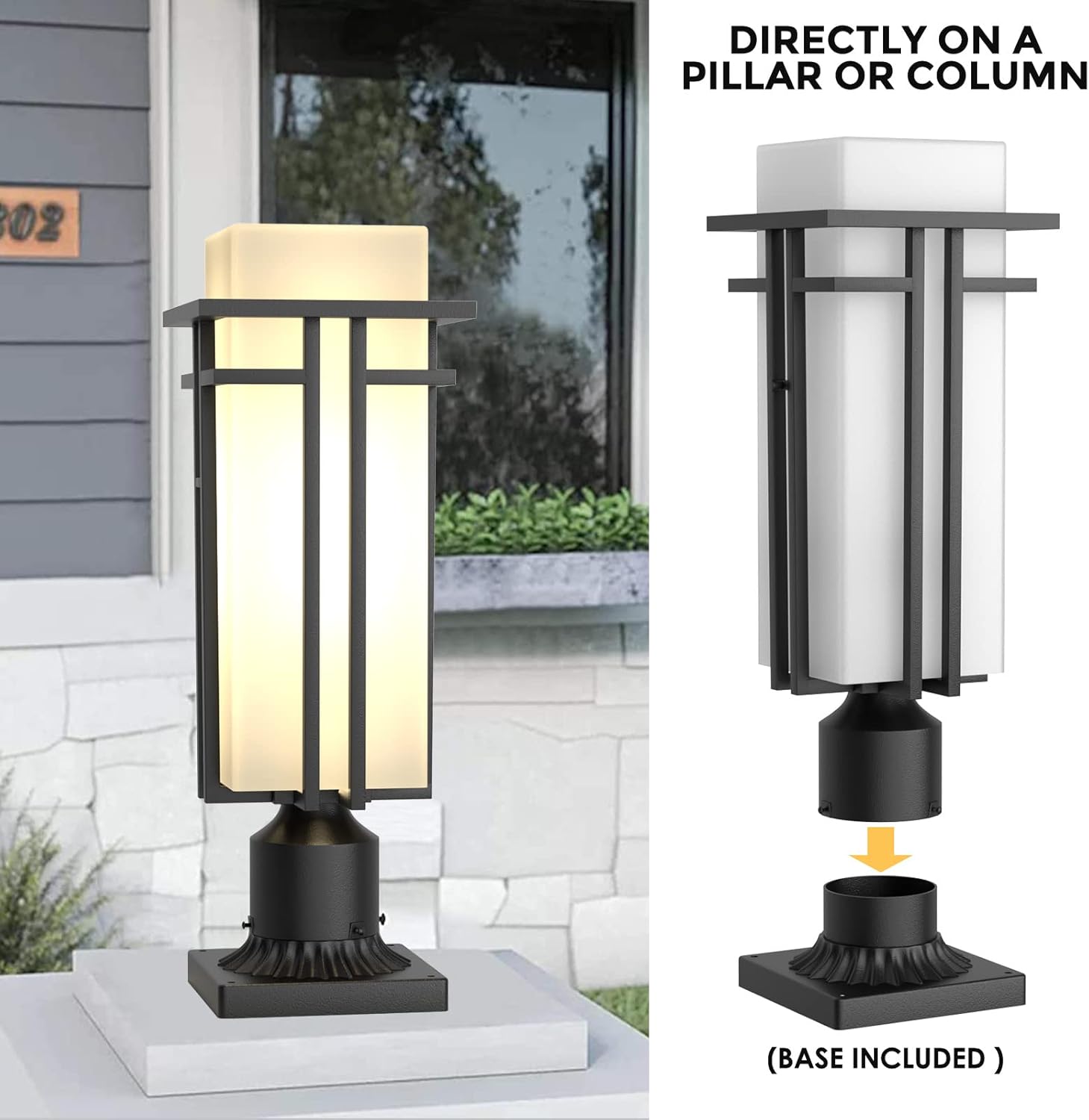 Outdoor Lightpost Lantern with 3-Inch