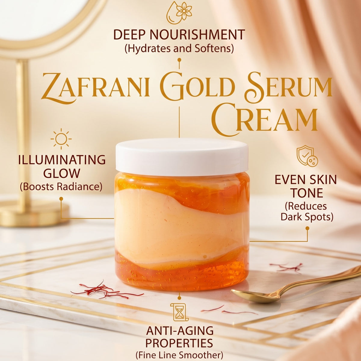 Zafrani Glow Cream (With Gold Serum) - BUY 1 GET 1 FREE!